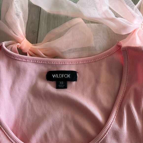 Wildfox women pink top size xs - Picture 5 of 6